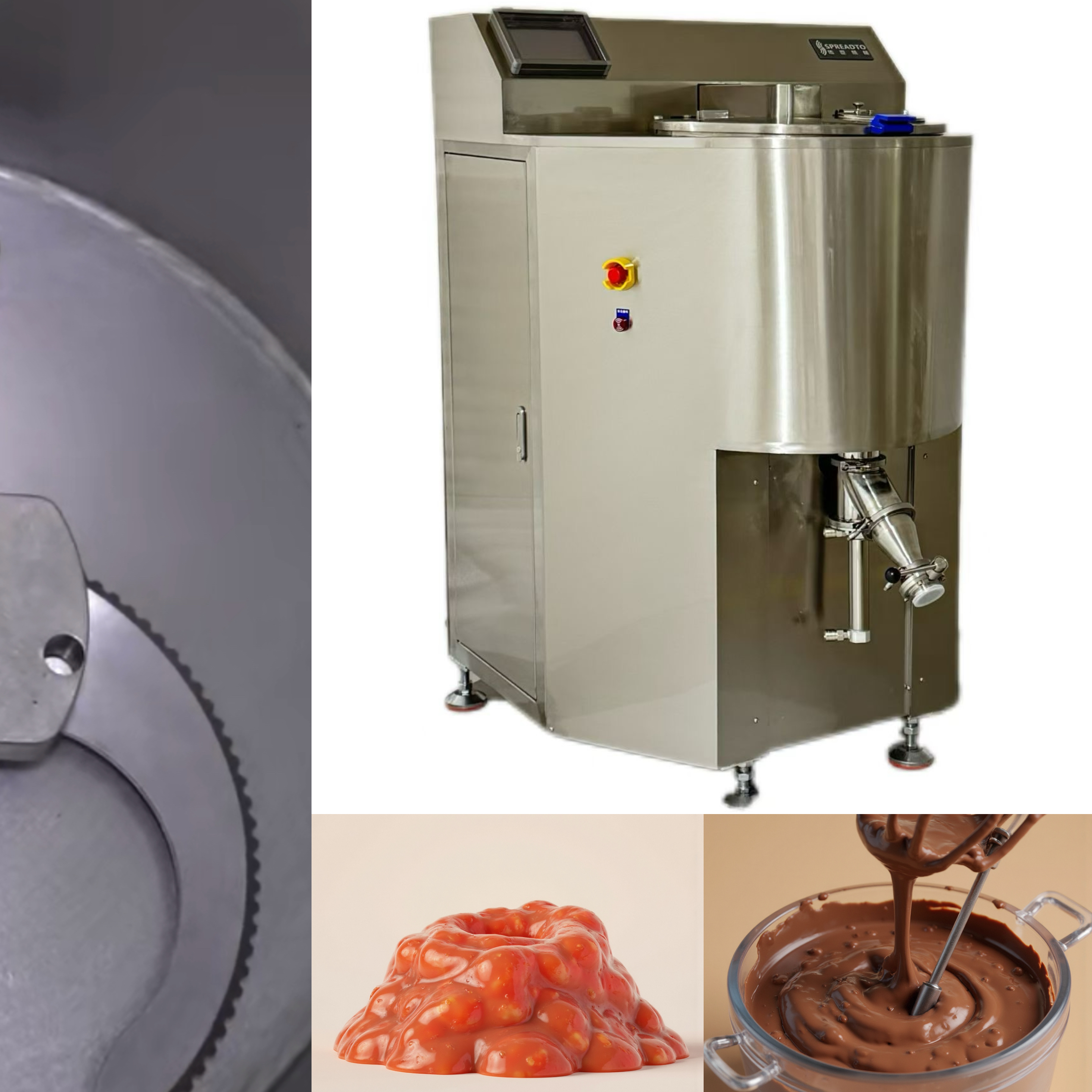 Коммерческий смеситель 60 л с гомогенизатором с гомогенизатором для гладких сливок и пасты