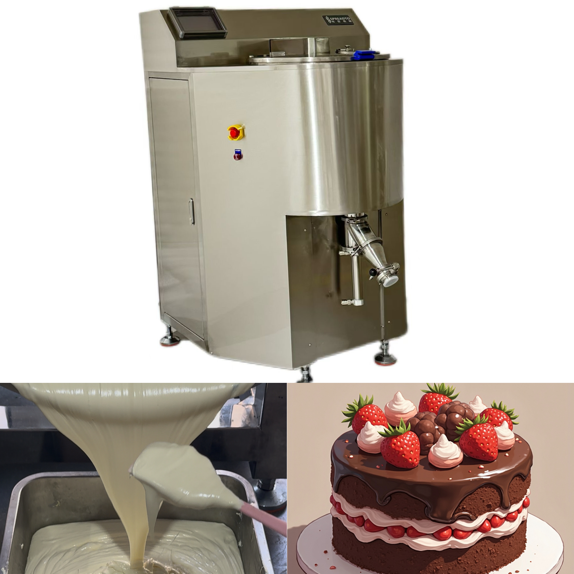 Промышленная многофункциональная машина с гомогенизацией и охлаждением листьев пандана